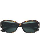 Dior Eyewear Lady Dior Stud Sunglasses - Brown