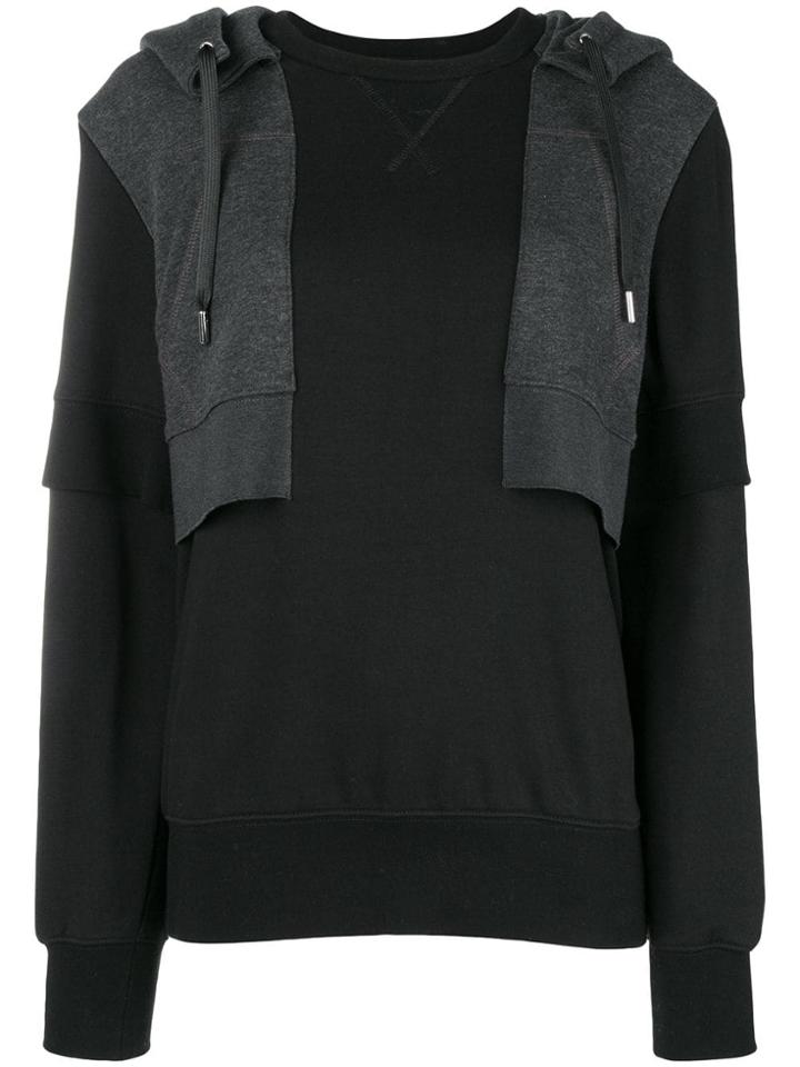 Alexander Mcqueen Contrast Hooded Sweatshirt - Black