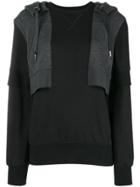 Alexander Mcqueen Contrast Hooded Sweatshirt - Black