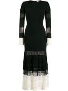 Alexander Mcqueen Ottoman Knitted Dress - Black