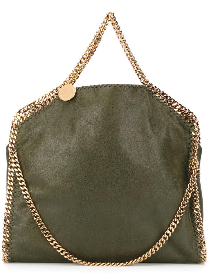Stella Mccartney - Large Falabella Tote - Women - Polyester/metal - One Size, Green, Polyester/metal