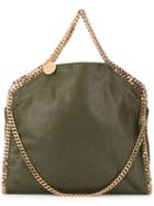 Stella Mccartney - Large Falabella Tote - Women - Polyester/metal - One Size, Green, Polyester/metal