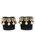 Radà Embellished Bracelet Cuffs - Black