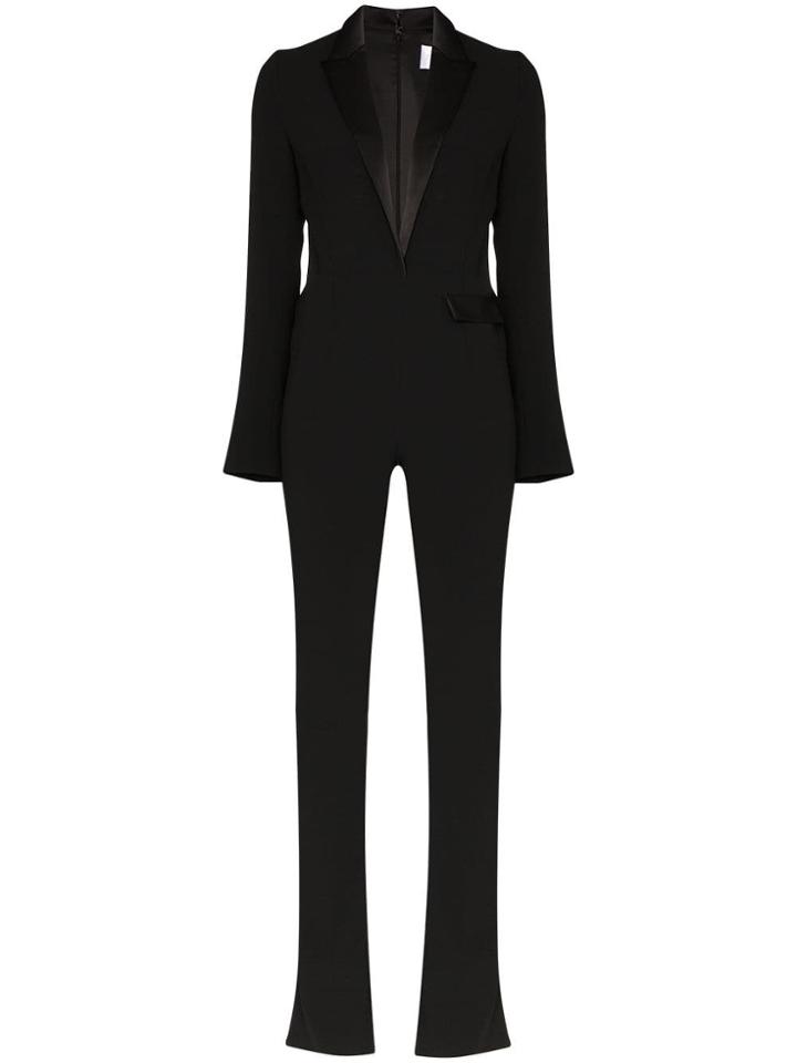 Galvan Berlin Tuxedo Jumpsuit - Black