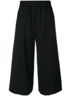 P.a.r.o.s.h. Gathered Waist Cropped Trousers - Black