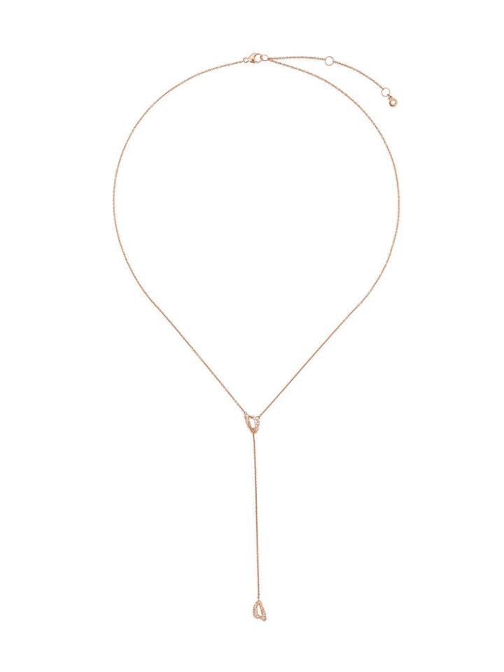 Astley Clarke 14kt Rose Gold Vela Diamond Lariat Necklace