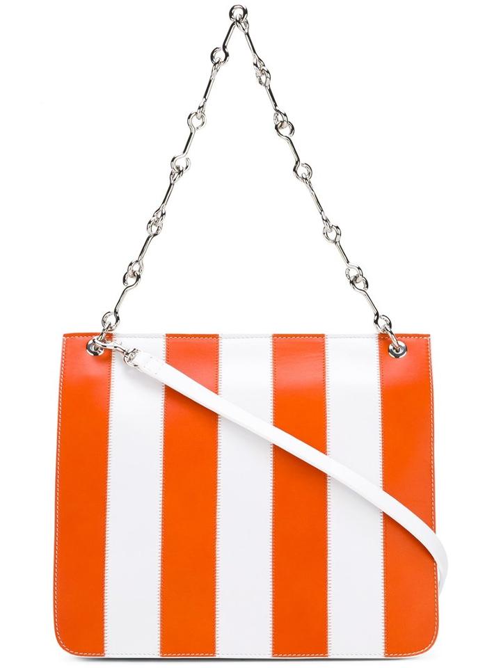 Corto Moltedo 'jesse' Striped Shoulder Bag, Women's, White, Nappa Leather