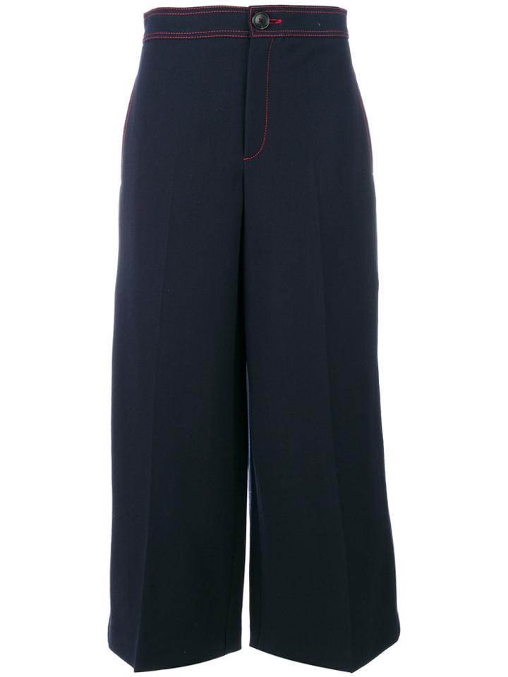 Joseph Wide-leg Cropped Trousers - Blue