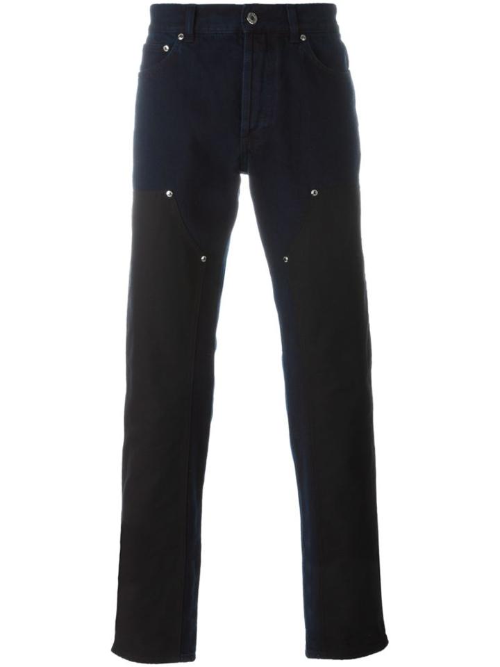 Givenchy Contrast Panel Jeans, Men's, Size: 34, Blue, Cotton/polyester