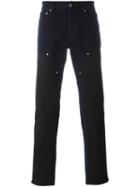 Givenchy Contrast Panel Jeans, Men's, Size: 34, Blue, Cotton/polyester