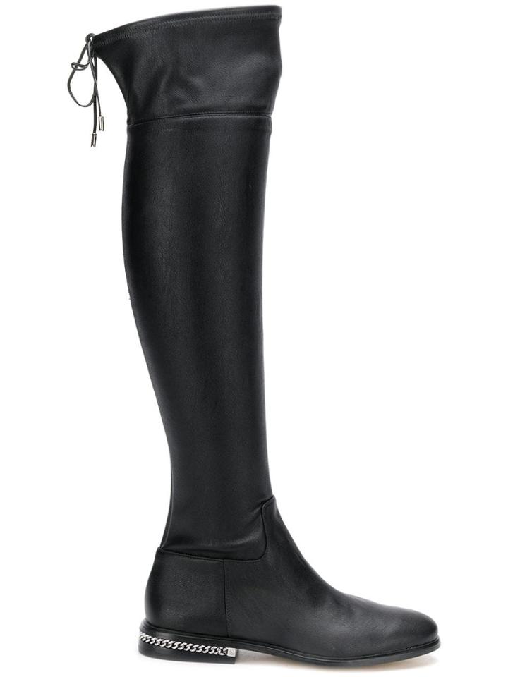 Michael Kors Collection Chain Trim Knee-high Boots - Black