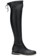 Michael Kors Collection Chain Trim Knee-high Boots - Black