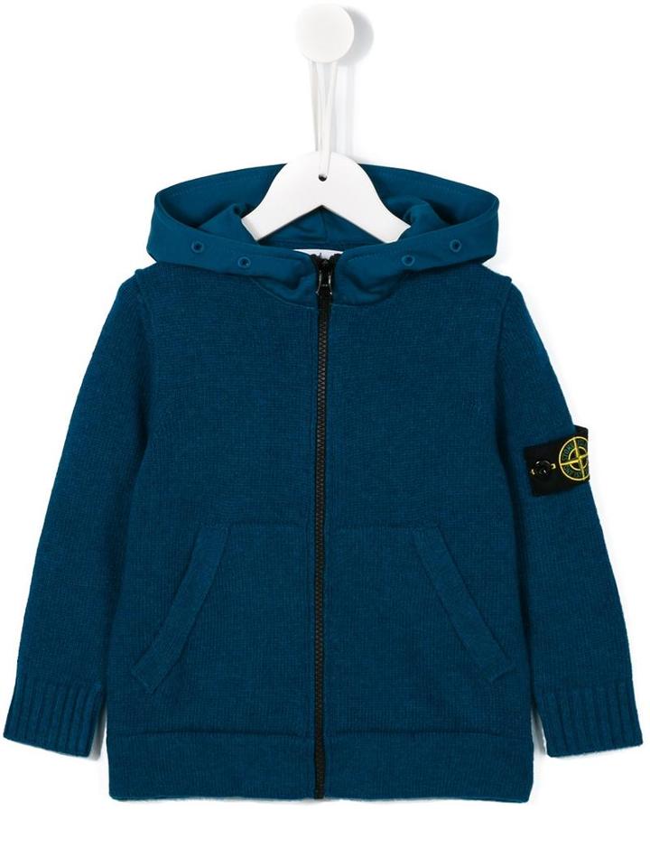 Stone Island Kids Knitted Hoodie, Boy's, Size: 12 Yrs, Blue
