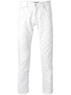 Versus Floating Lion Head Jeans, Men's, Size: 31, White, Cotton