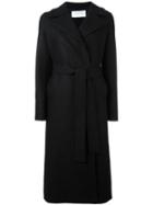 Harris Wharf London Belted Coat, Women's, Size: 44, Black, Virgin Wool
