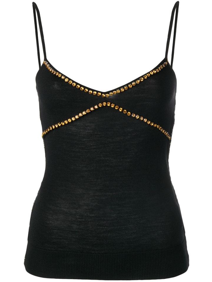 Nº21 Crystal Embellished Top - Black