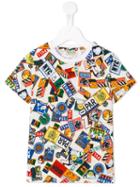 Kenzo Kids Badges Print T-shirt, Boy's, Size: 8 Yrs, White