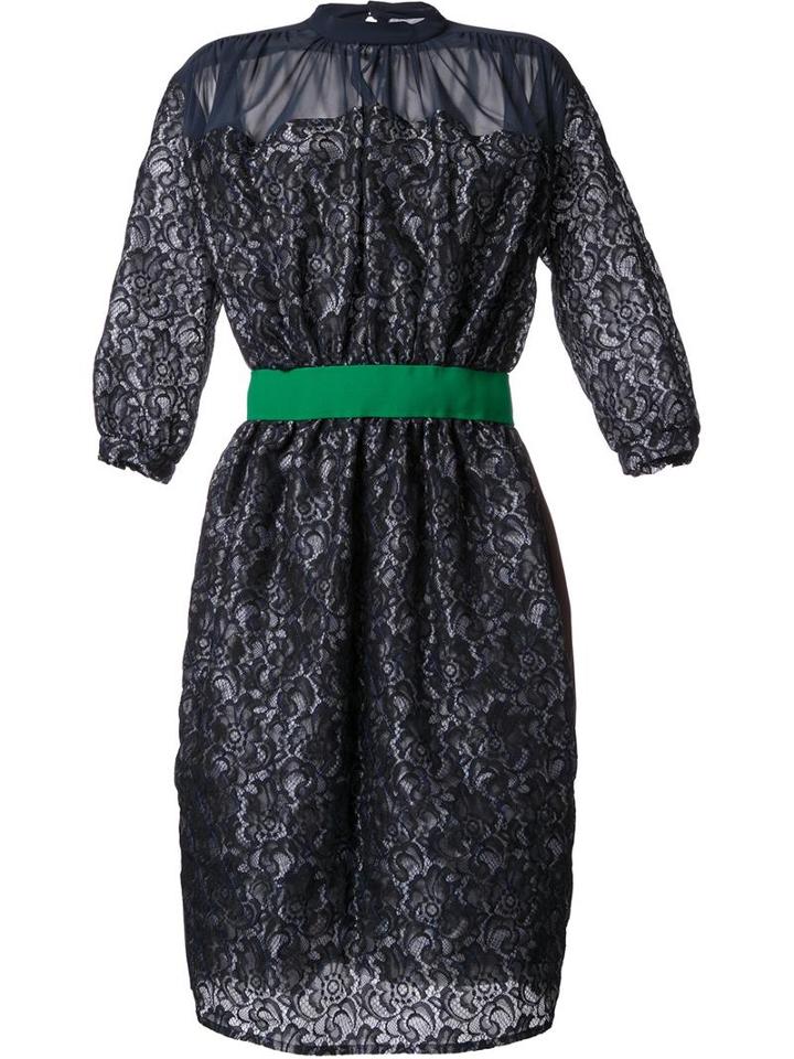 Kolor - Lace Dress - Women - Polyester - 3, Blue, Polyester