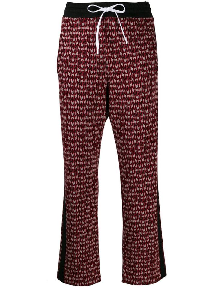 Miu Miu Monogram Intarsia Track Pants - Red