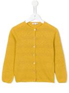 Knot Stitch Pointelle Cardigan, Girl's, Size: 6 Yrs, Yellow/orange