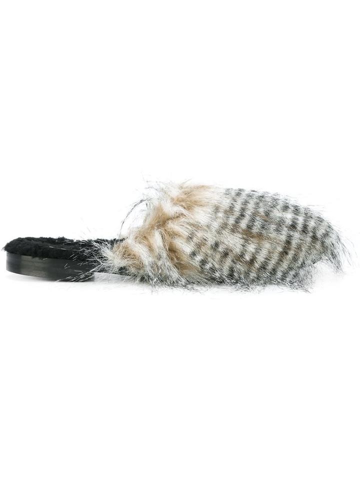 Avec Modération Furry Sandals