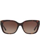 Tory Burch Square Frame Sunglasses - Brown