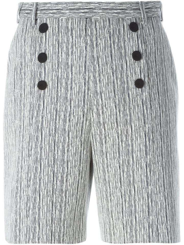 Carven High-waisted Button Shorts
