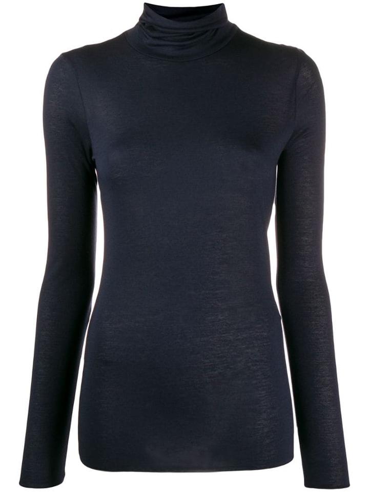 Roberto Collina Roll Neck T-shirt - Blue