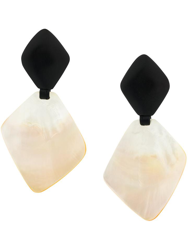 Monies Oversized Clip-on Drop Earrings - Multicolour