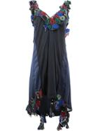 Sacai Floral Embellished Asymmetric Dress - Multicolour