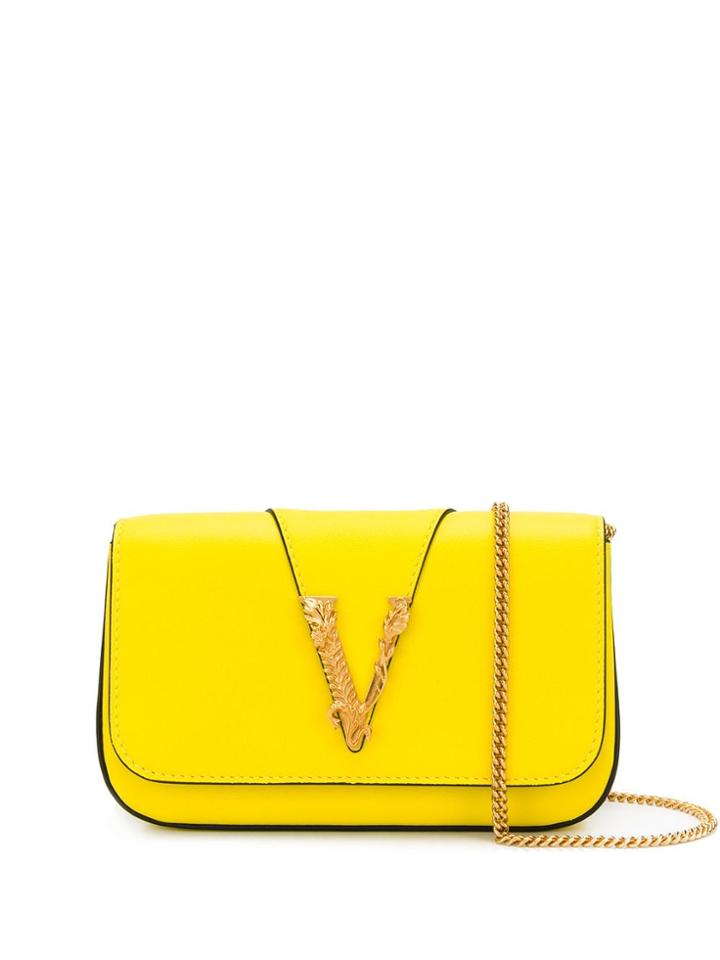 Versace Virtus Crossbody Bag - Yellow