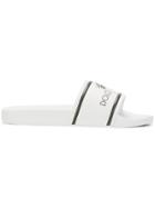 Dolce & Gabbana Front Logo Slippers - White