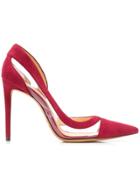 Alexandre Birman Pointed Toe Panelled Pumps - Red