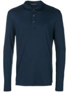 Michael Michael Kors Long Sleeved Polo Shirt - Blue
