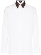 Fendi White Logo Print Shirt