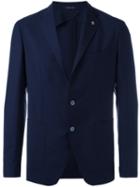 Tagliatore Two Button Blazer, Men's, Size: 54, Blue, Cupro/mohair/wool