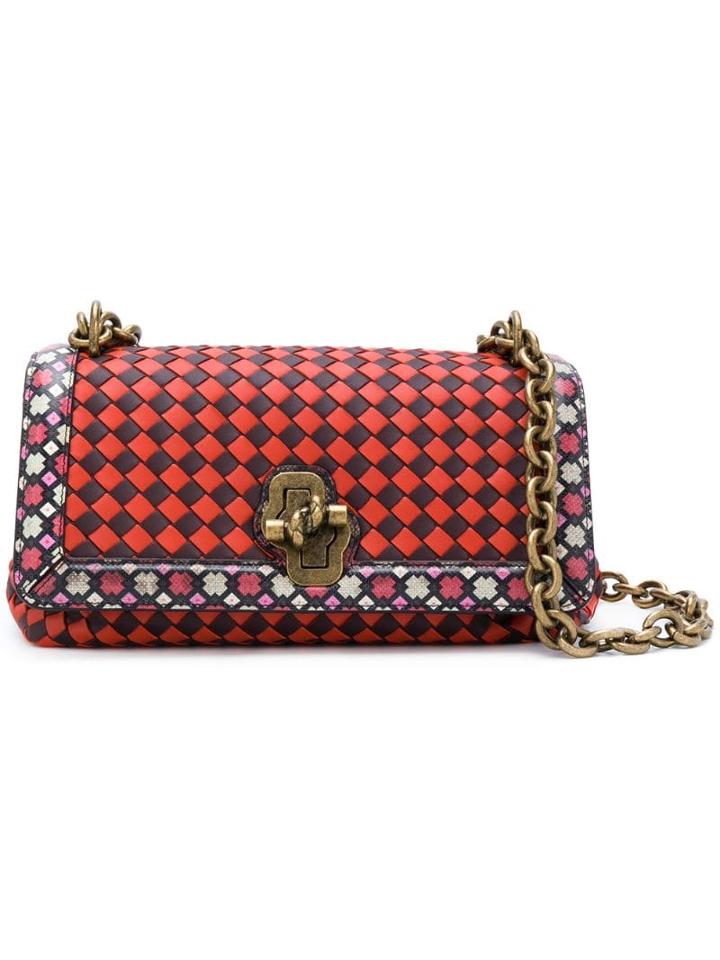 Bottega Veneta Multicolour Intrecciato Nappa Olimpia Knot Bag - Yellow