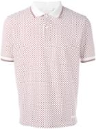 Prada Star Print Polo Shirt, Men's, Size: Xl, Red, Cotton