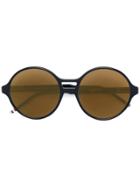 Thom Browne Eyewear Round Frame Tinted Sunglasses - Black