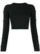 Versace Buttoned Sleeve Jumper - Black