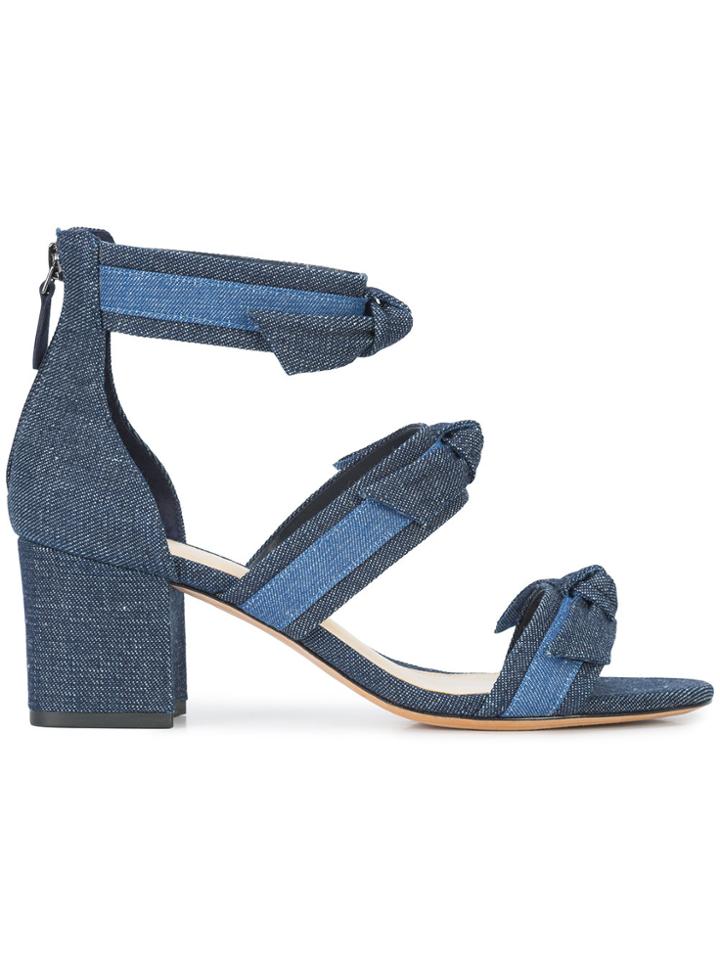 Alexandre Birman Denim Bow Detail Sandals - Blue