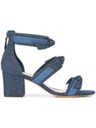 Alexandre Birman Denim Bow Detail Sandals - Blue