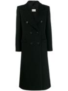 Maison Margiela Double-breasted Long Coat - Black