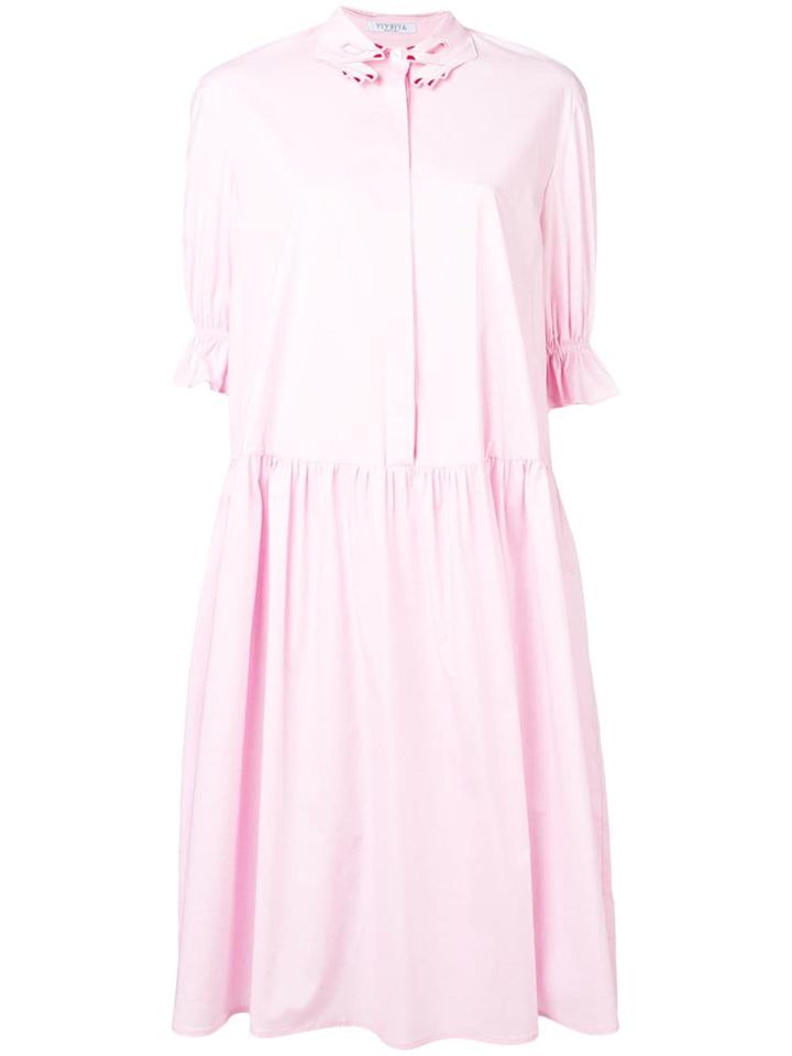 Vivetta Hand-shaped Collar Dress - Pink