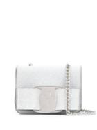 Salvatore Ferragamo Micro Bianca Crossbody Bag - Silver