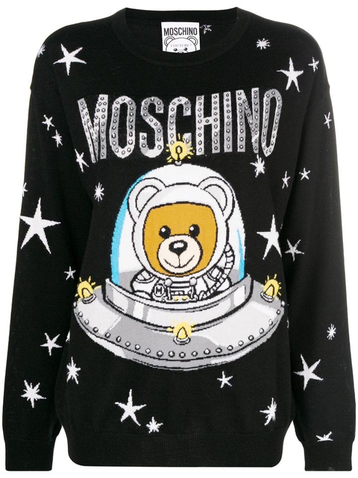 Moschino Teddy Logo Sweater - Black