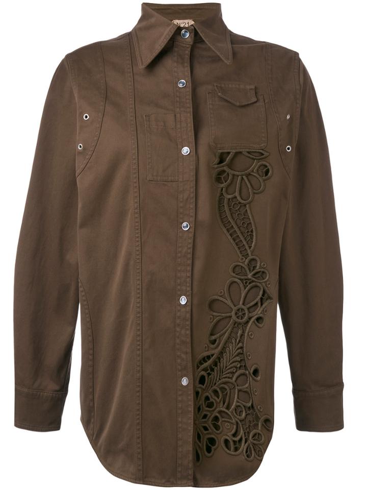 No21 Cutout Shacket - Brown