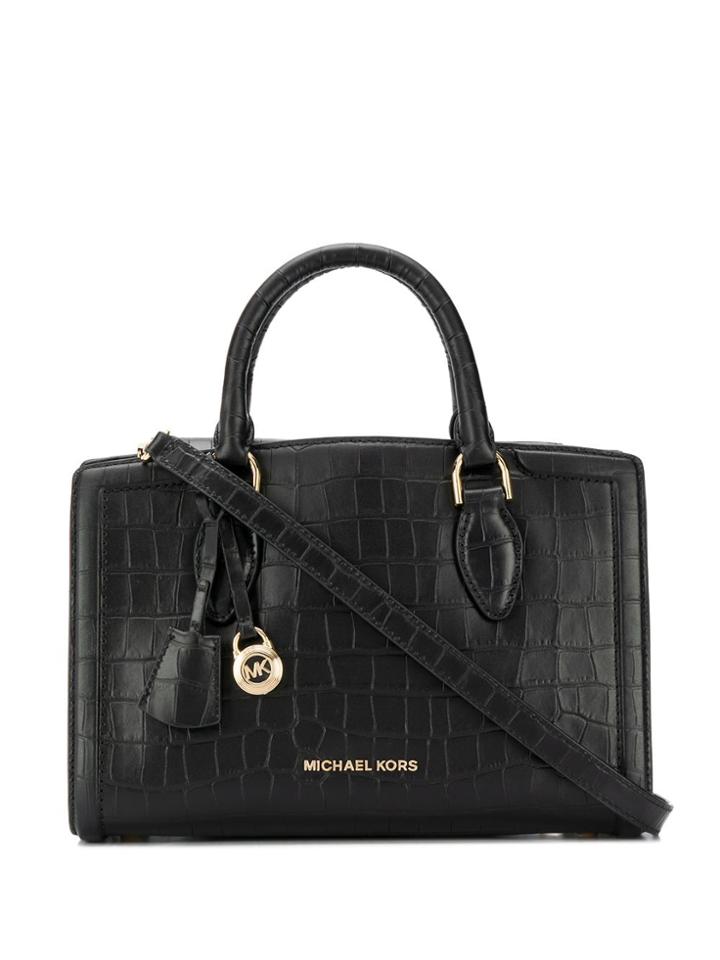Michael Michael Kors Zoe Embossed Tote - Black