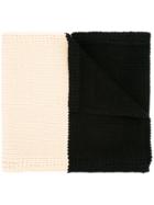 Han Ahn Soon Striped Knitted Scarf - Black