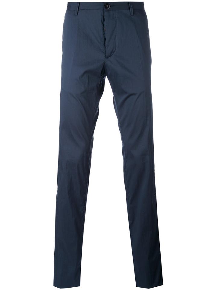 Christian Pellizzari - Straight-leg Trousers - Men - Cotton/polyamide/spandex/elastane/viscose - 48, Blue, Cotton/polyamide/spandex/elastane/viscose